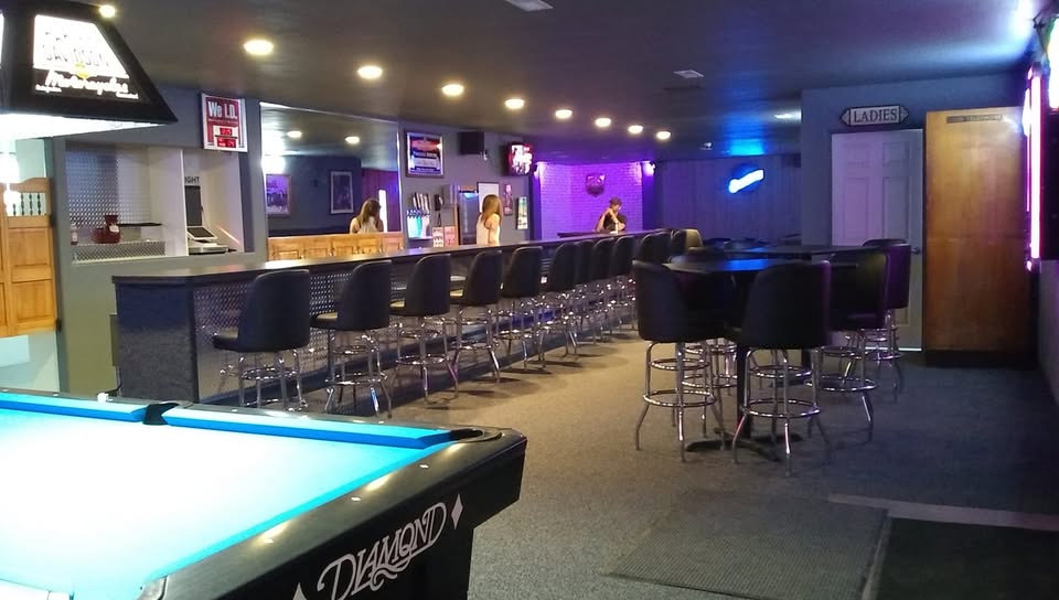 Joes River Bar pool hall exterior/interior